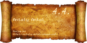 Antaly Antal névjegykártya